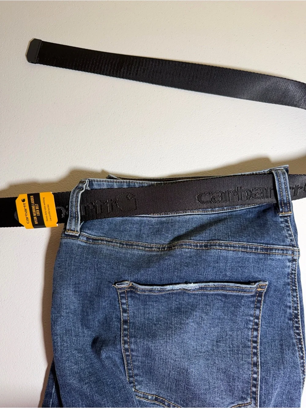Carhartt Yellow & Black Belt With Guide Tag Medium